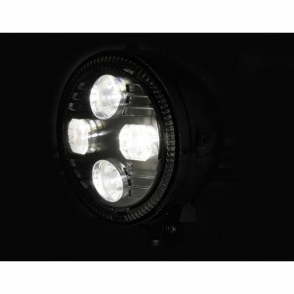 LED přední hlavní světlo ATLANTA s parkovacím světlem, 5 3/4", chrom