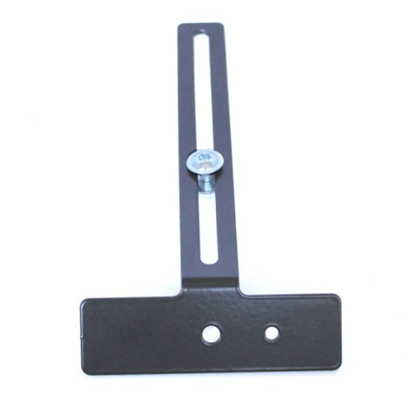 Hliníkový nastavitelný držák zadní odrazky, délka 155 mm, úhel 45°, černý