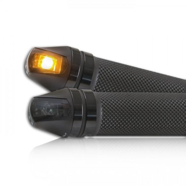 LED blinkr KNIGHT do řídítek 22 mm (7/8") a 25,4 mm (1"), hliníkový, černý (1ks)